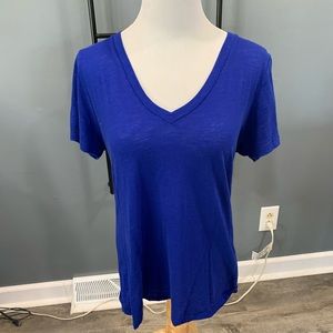 Basic blue V neck, XL